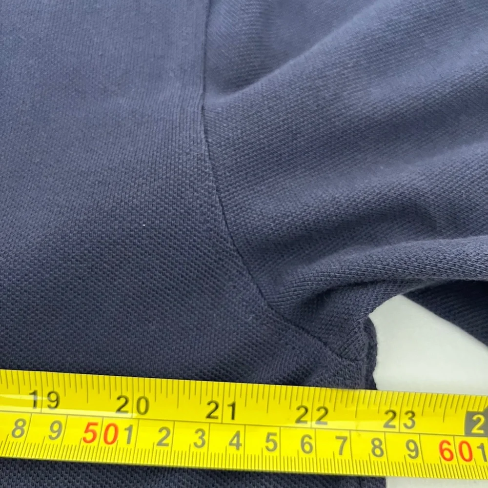Brooks Brothers 346 Mens L Polo Shirt Navy Short Sleeve High Low Hem Outdoor - Picture 6 of 7